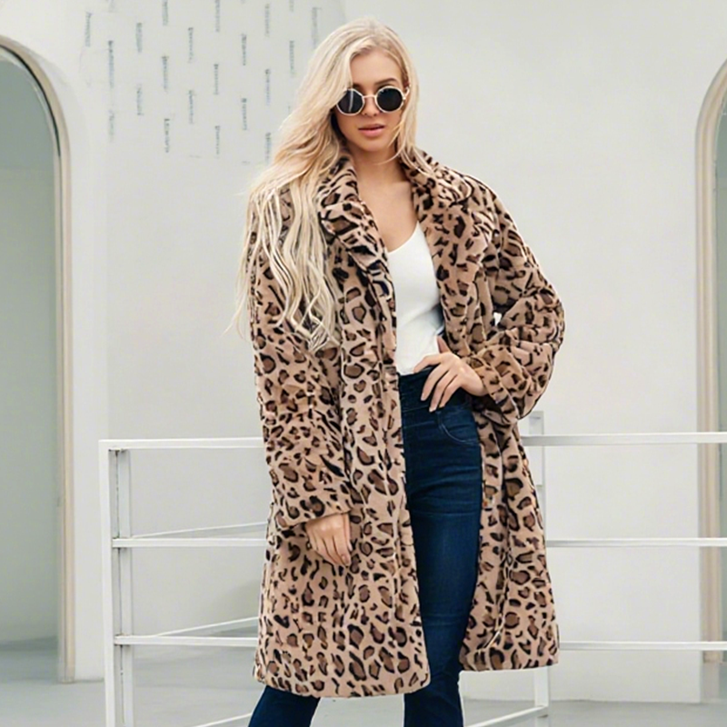 ✨Autumn's Best-Selling Sets 💖Women's Leopard Print Mid-Length Jacket and Leather Leggings