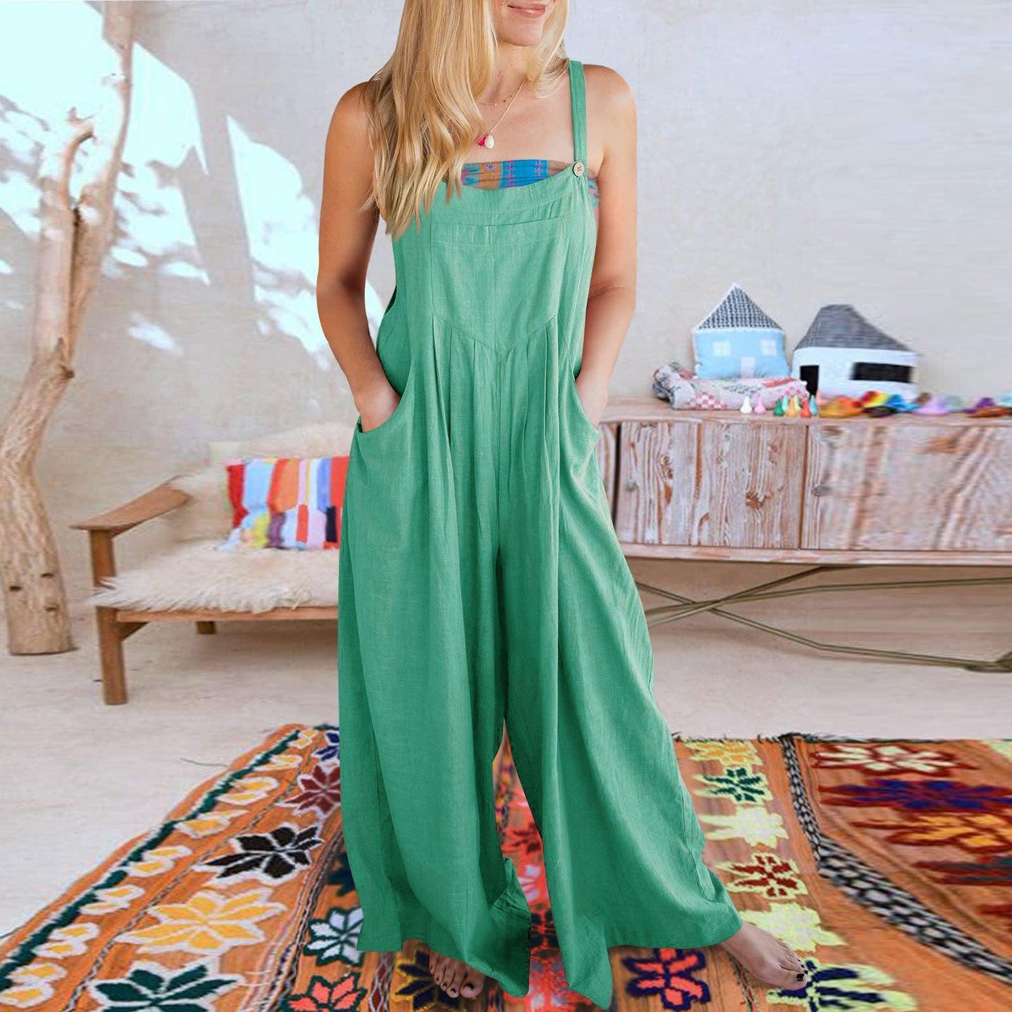 💖Summer Sale💖-Plus Size Leisure Wide-Leg Jumpsuit