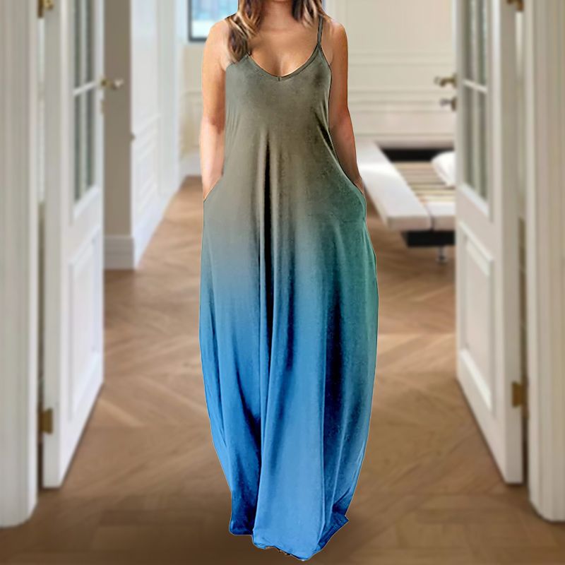 Women’s Sling V-neck Maxi Dress