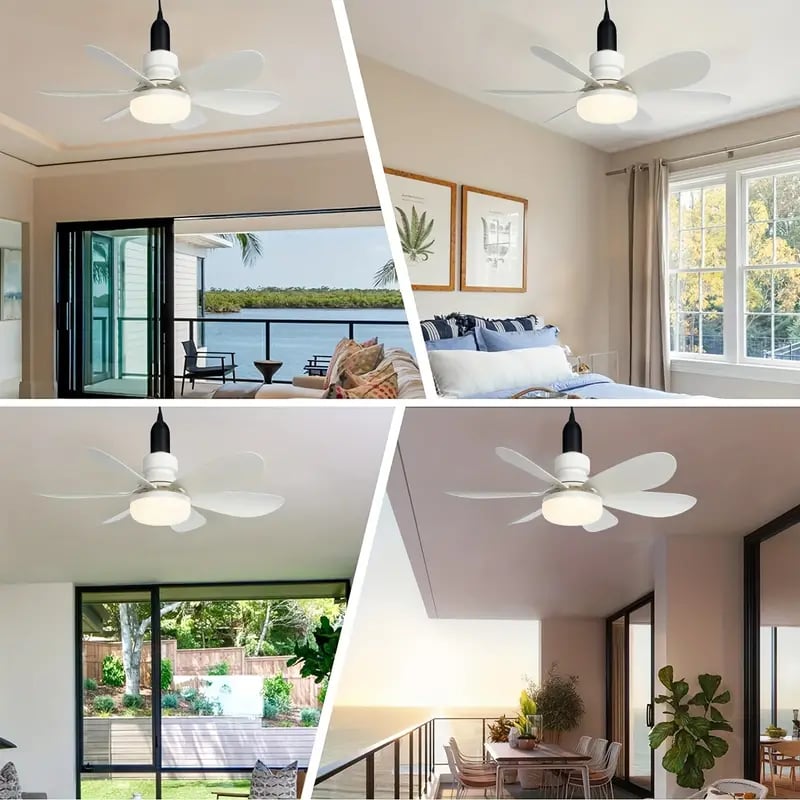 2-IN-1 PORTABLE CEILING FAN & LIGHT with Remote Control