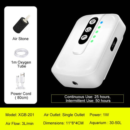 Outdoor Portable Rechargeable Aquarium Oxygen Pump