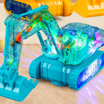 🎅Christmas present🎅Children's Toy Electric Excavator With Lights ＆ Music