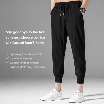 Breathable Ice Silk Drape Casual Pants