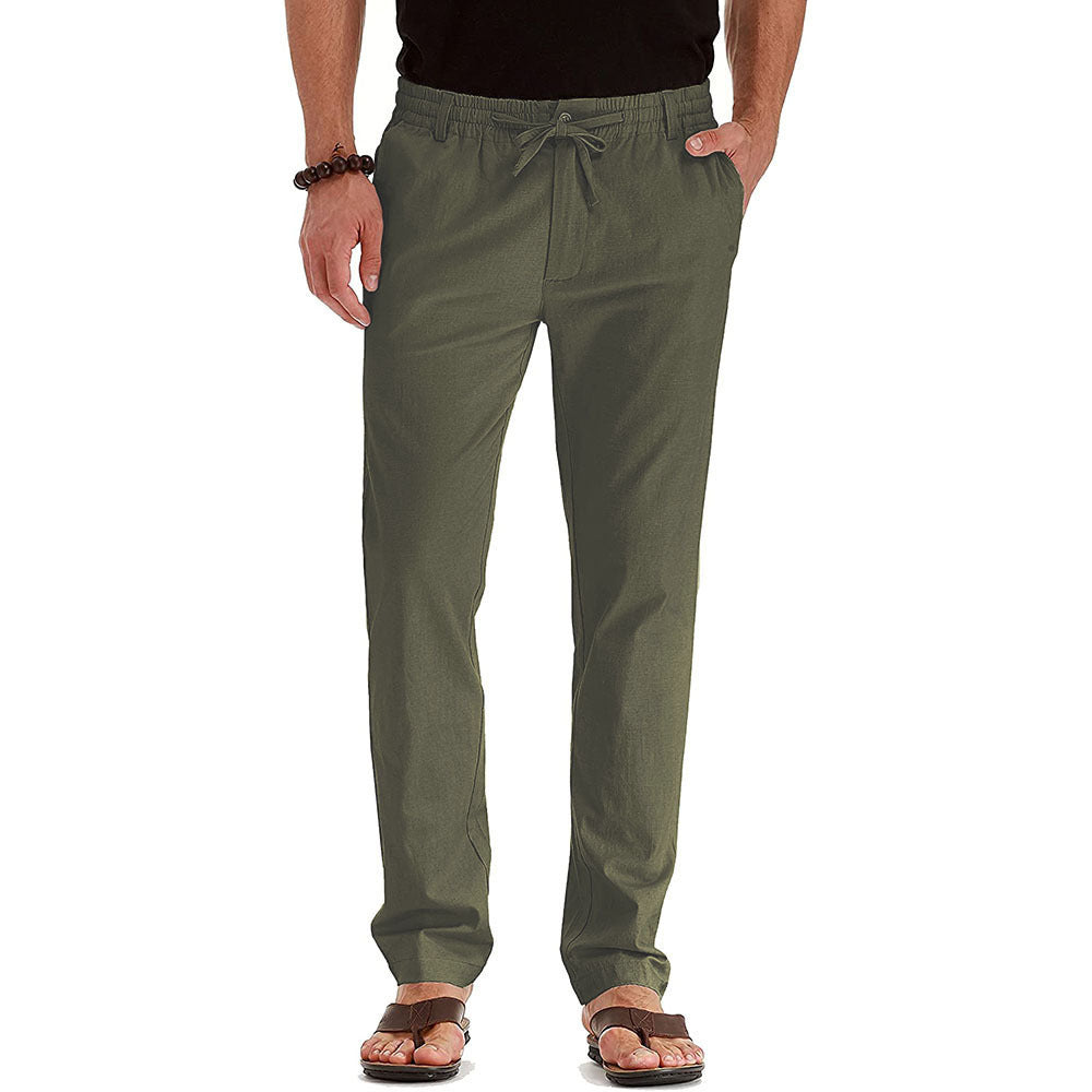 Men‘s Ice Silk Linen Trousers