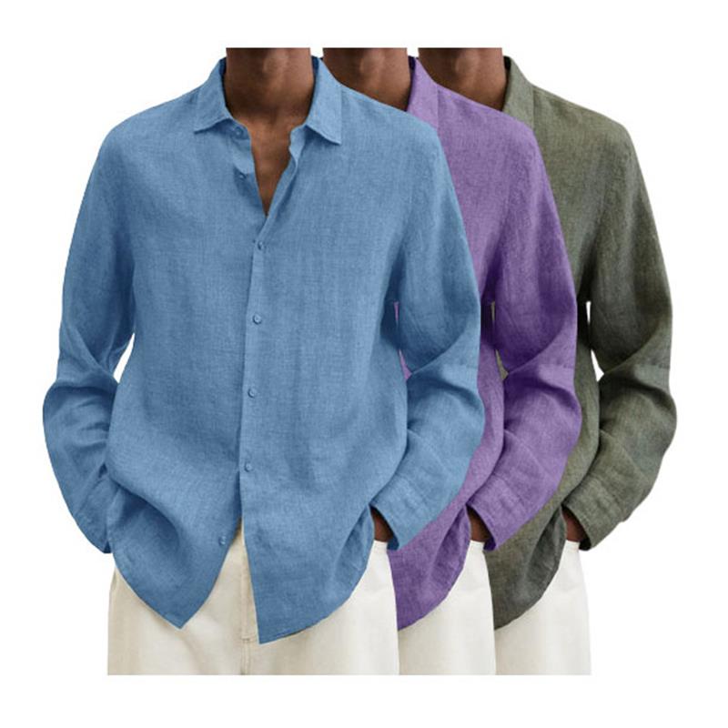 Men's Linen Long Sleeve Shirt