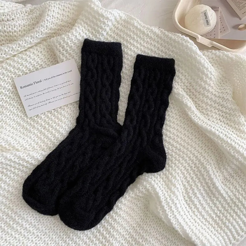 Soft Waxy Macaron Color Thermal Socks for Women - Great Gift