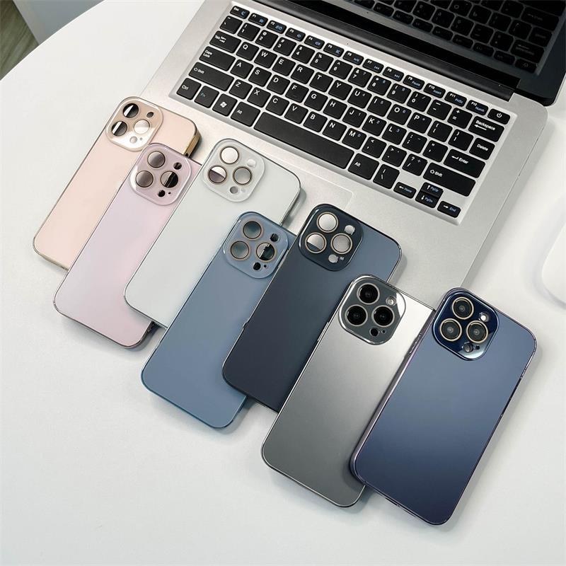 Electroplated Matte Acrylic Tempered Glass For iPhone Protective Case