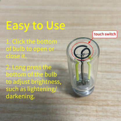 Portable Touch-Control Glass Bulb USB Night Light