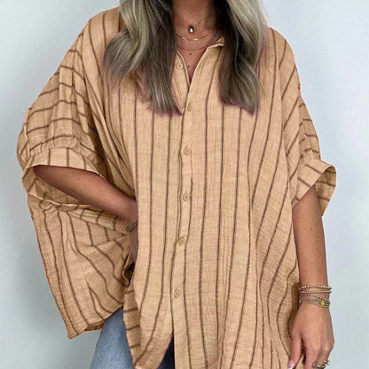 Women's Casual Striped Shirt-Keep You Comfortable All Day Long