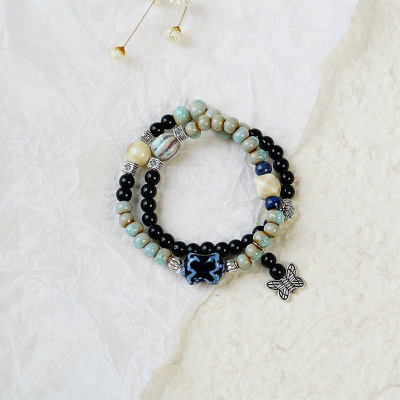 🤩 Vintage Ceramic Beads Bracelet