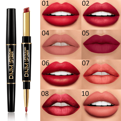 💄2-in-1 Waterproof Lipstick Lip Liner