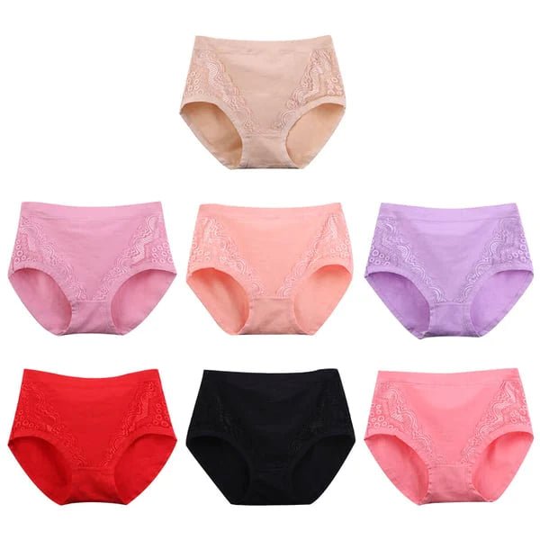 Buy 5 Get 2 Free -Plus Size High Waist Leak Proof Cotton Panties