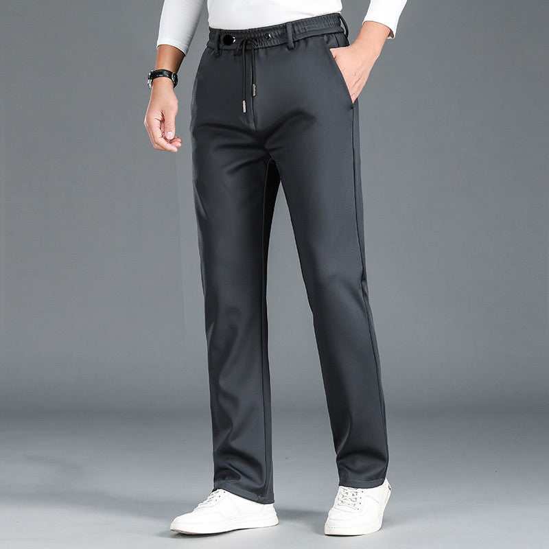 Men's Non-Iron Stretch Mercerized Cotton Casual Sports Pants