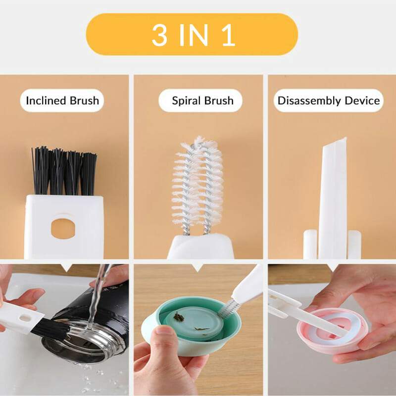 3 in 1 Bottle Cap Detail Brush（42% OFF）