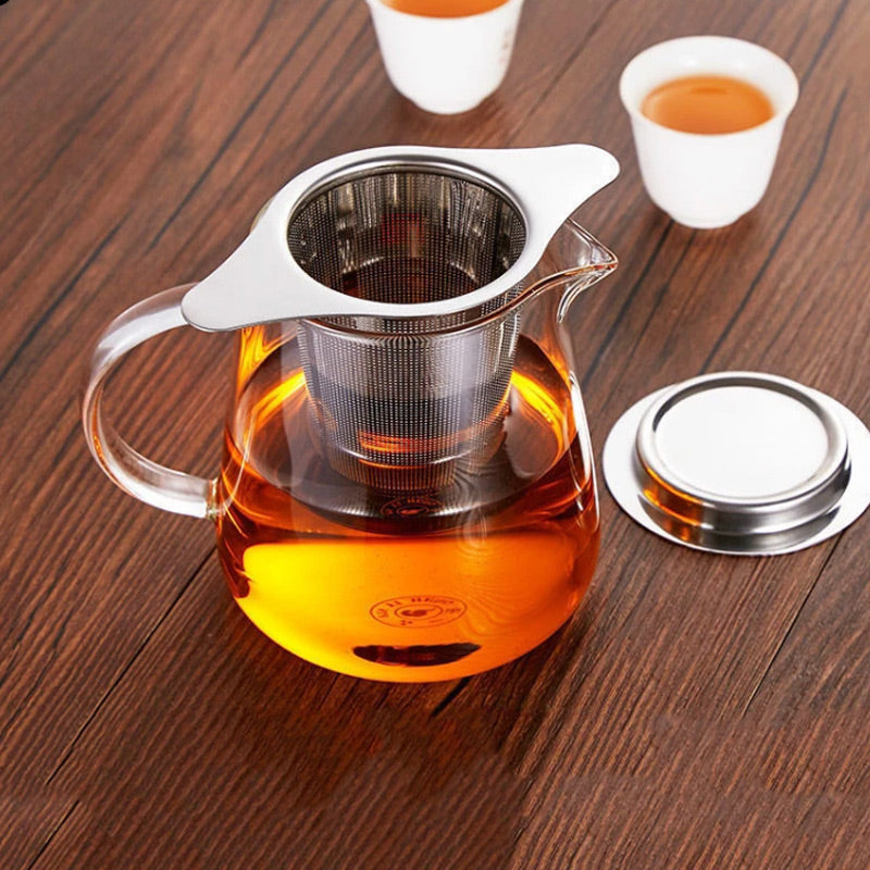 🎉Winter Hot Sale🎉Stainless Steel Tea Filter with Double Handles & Lid