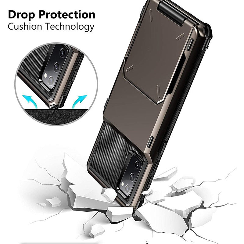 Flip Card Slots Business Armor Case For Samsung Galaxy