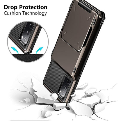 Flip Card Slots Business Armor Case For Samsung Galaxy