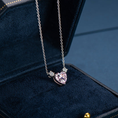 Loving Heart Pink Diamond Necklace