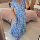 (💃Hot Sale - 49% OFF🔥 Free Shipping) Vintage Floral Print Cozy V-neck Long Dress