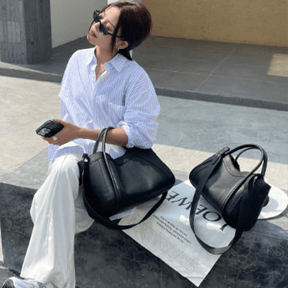 Women's PU Leather Tote Bag with Matching Purse