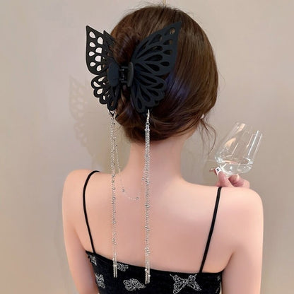 Butterfly Cutout Tassel Large Hair Clip