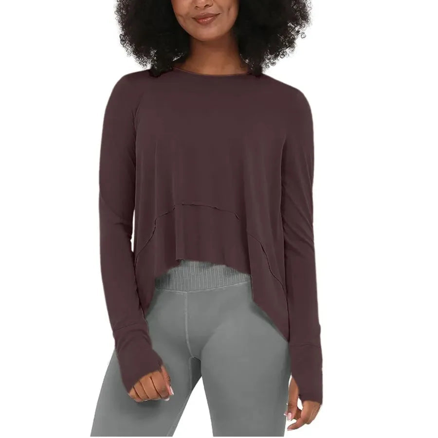 Women's Soft Long Sleeve Cropped Top