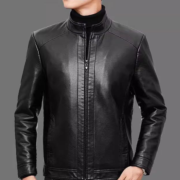 🔥Men’s Warm Plush Lining Leather Jacket