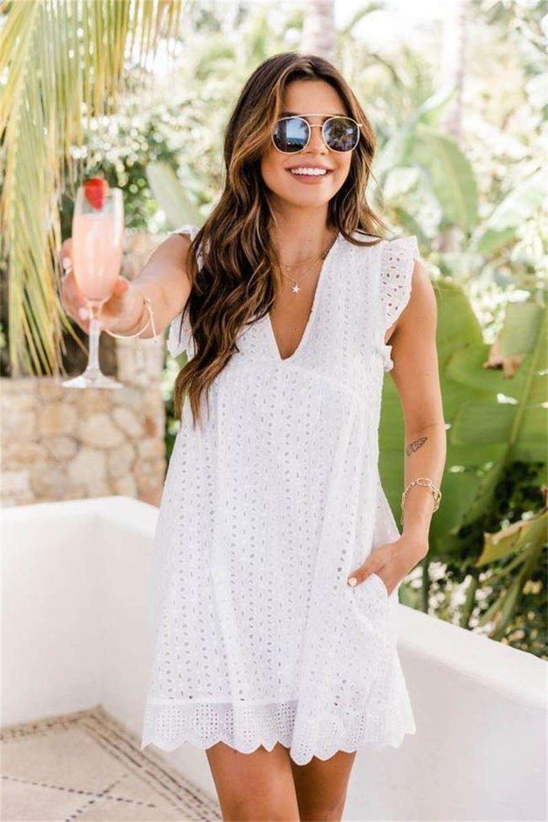 New California Lace Dress Romper