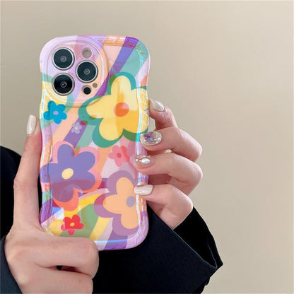 New Dopamine Graffiti Flower Case For iPhone