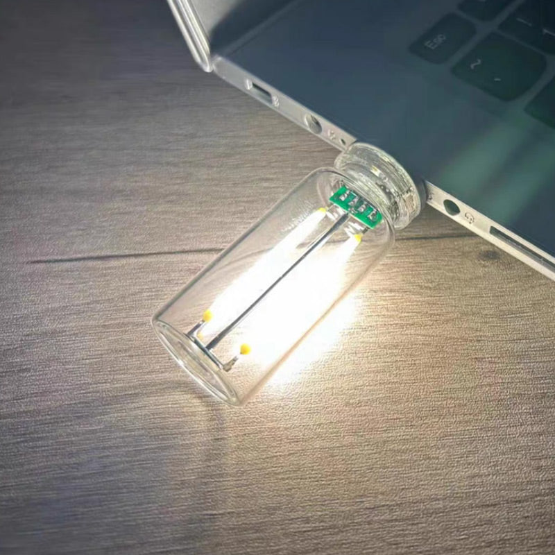 Portable Touch-Control Glass Bulb USB Night Light