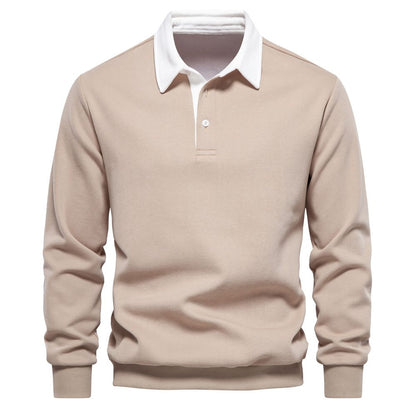 Men's Autumn Casual Long-sleeve Lapel Sweatshirt