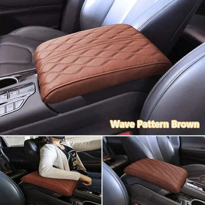 Memory Foam Leather Car Armrest Box Pad