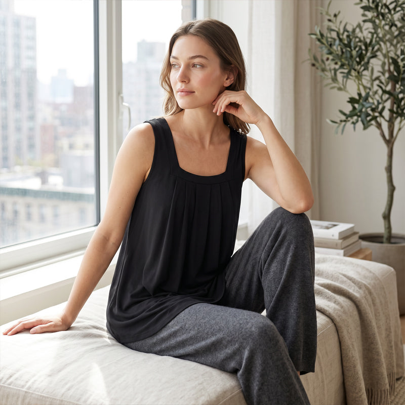 Square Neck Sleeveless Tank Top