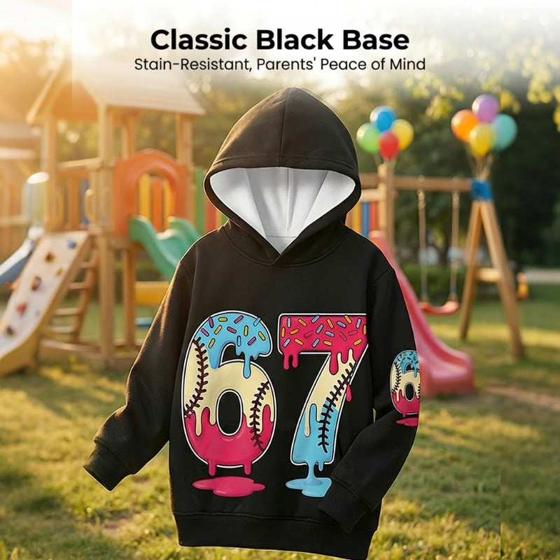 ✨🔥Kids' Funny 67 Meme Hooded Sweatshirt