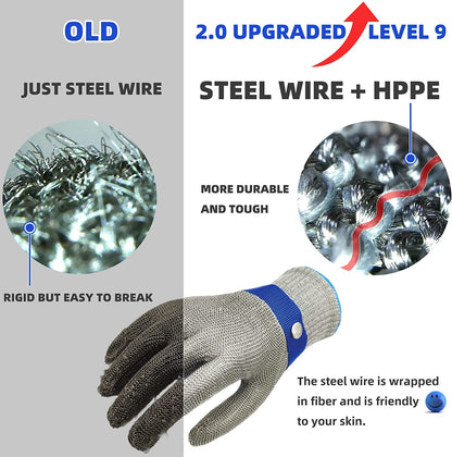 ⚒️Food Grade Stainless Steel Mesh Metal Glove