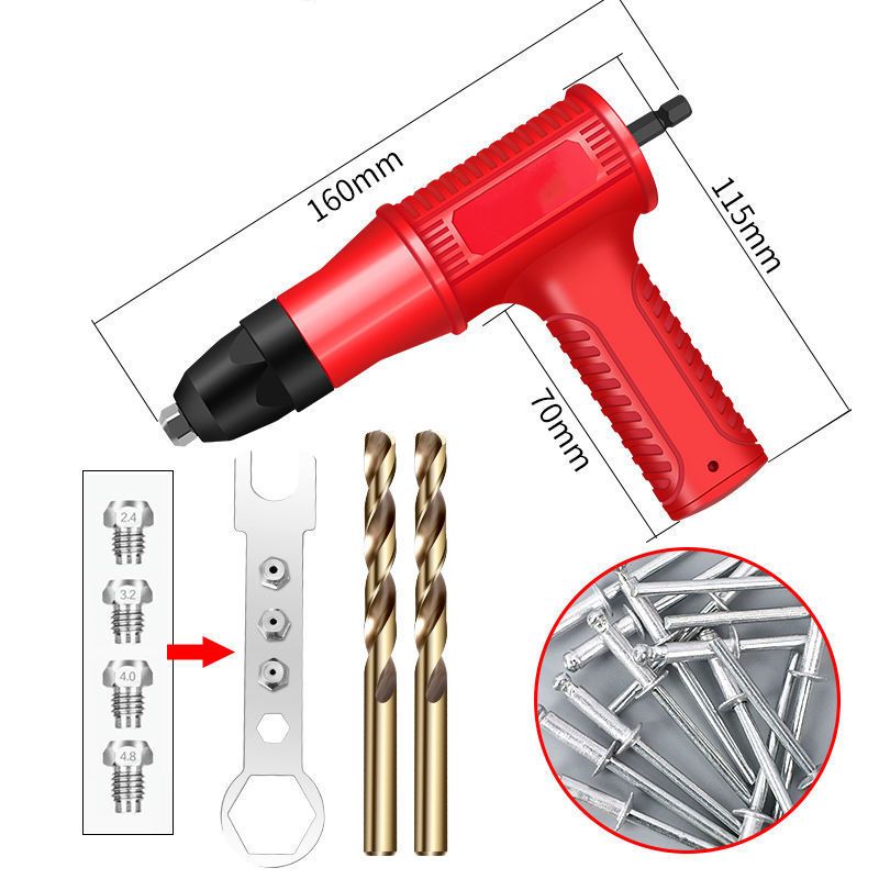 Professional Rivet Drill Head Adapter Kit