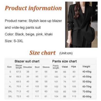 Women's Designer Lace-Up Suit Versatile Spring and Fall Women's Clothing