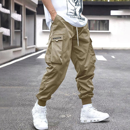 Men's Casual Loose Vintage Flap Pocket Jogger Pants