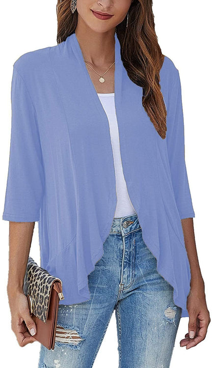 Casual Lightweight Cardigans With Open Front For Women