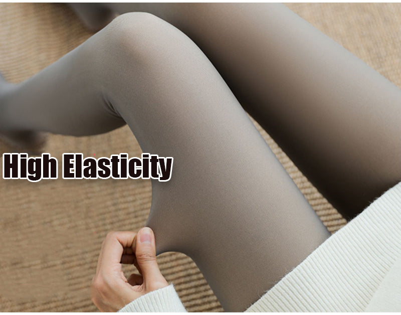 Women's High Waist Breasted Thermal Leggings