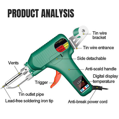 Digital Display  Soldering Iron - Auto Feed Tin Wire