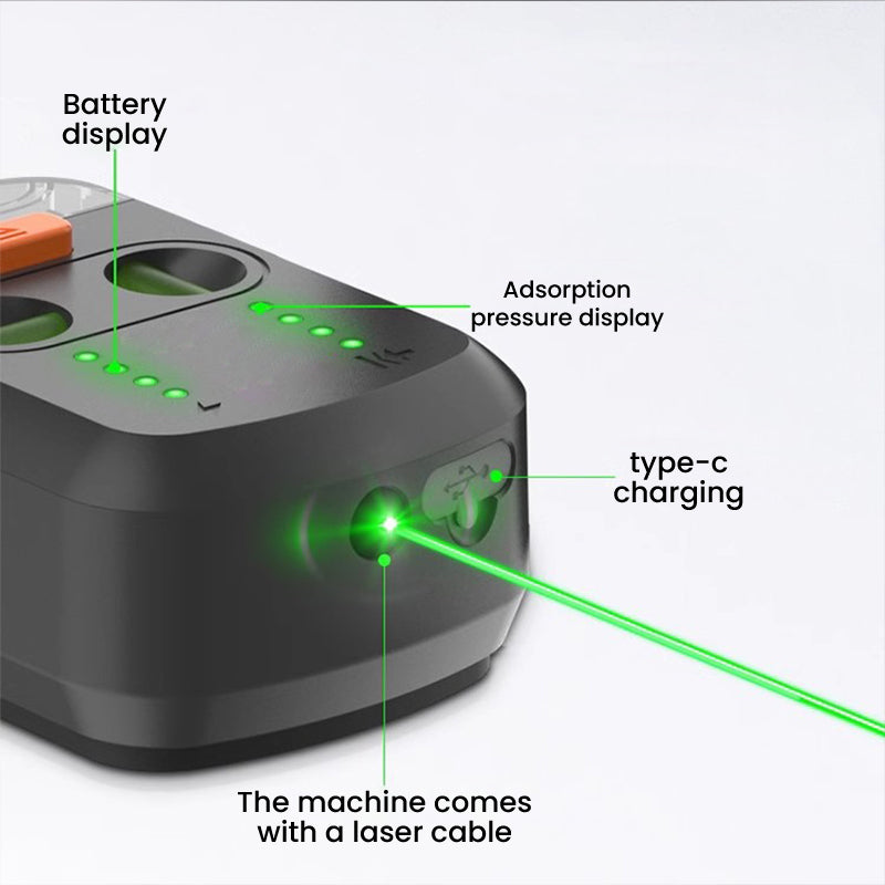 2-in-1 Wall-mounted Laser Level Instrument Electric Drilling Dust Collector