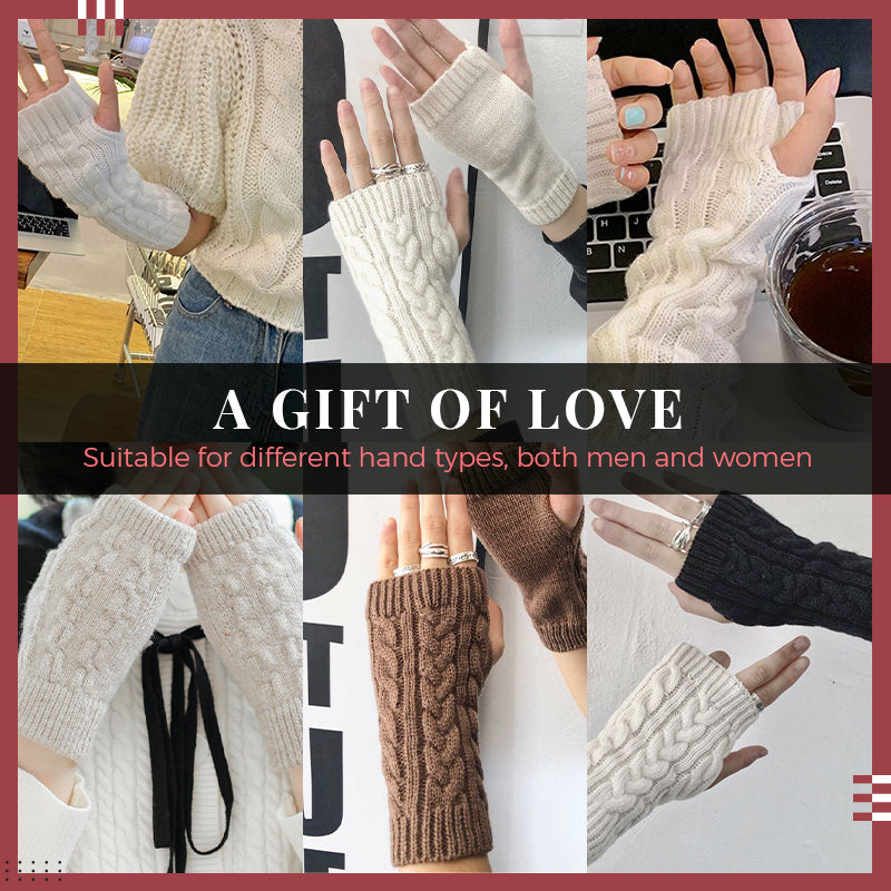 Unisex Half-finger Knit Glove