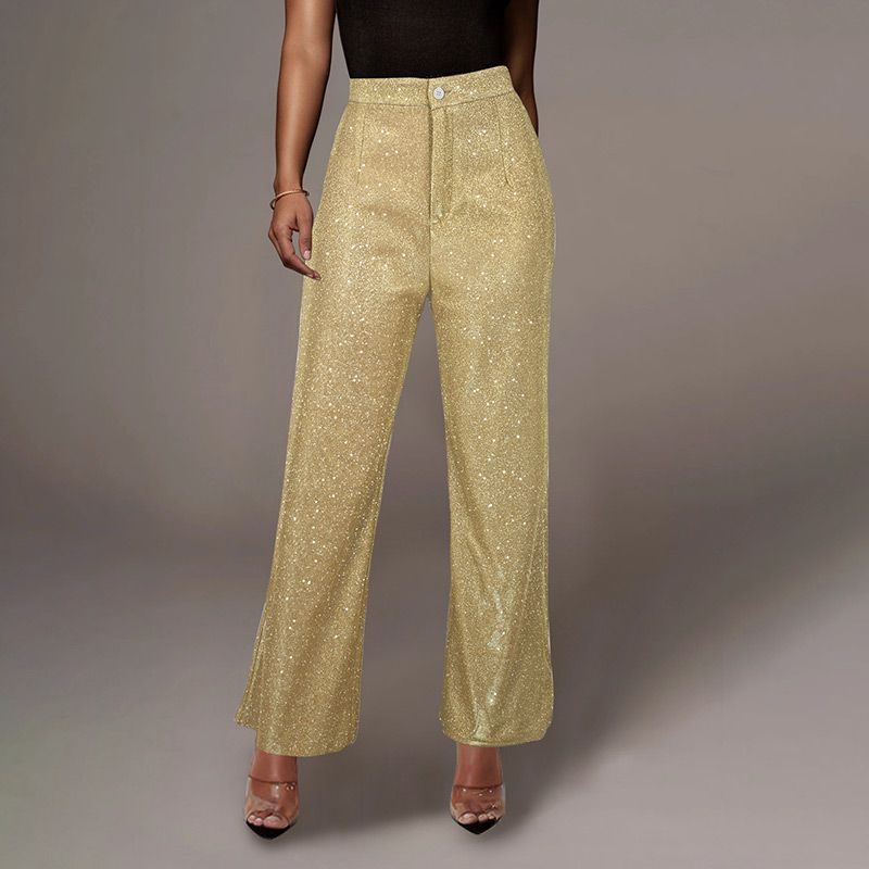 Women's Sparkly Wide-leg Pants