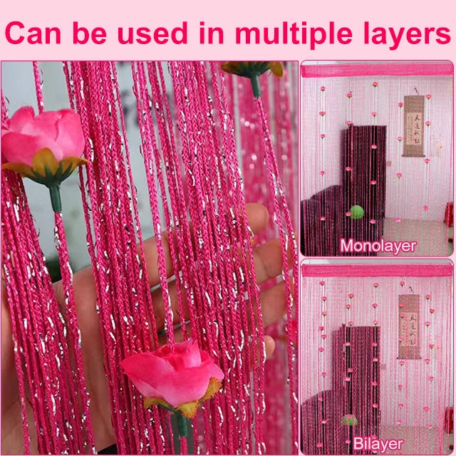 💐Elegant Temperament Rose Flower Door Curtain