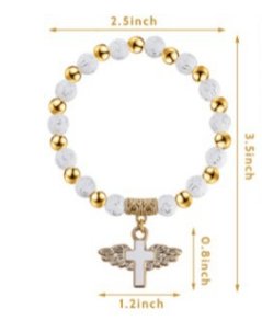 Angel Wing Cross Bracelet