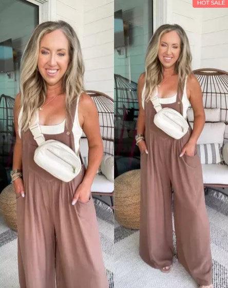 💖Summer Sale💖-Plus Size Leisure Wide-Leg Jumpsuit