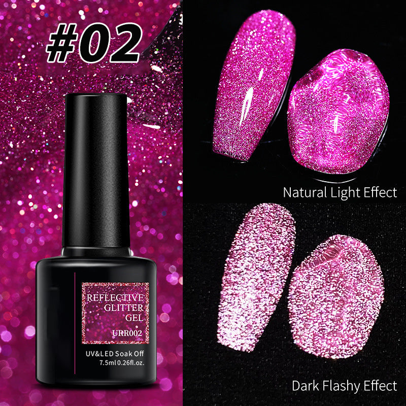 Christmas Dress Up Shiny Reflective Fluorescent Gel Nail Polish