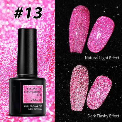 Christmas Dress Up Shiny Reflective Fluorescent Gel Nail Polish