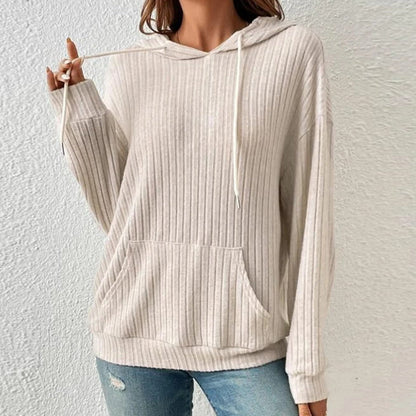 【Wonderful Autumn Gift】Women's Hooded Pocket Knit Pullover